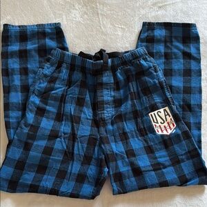 Men’s Boxercraft Blue and Black Plaid Pajama Pants- XS